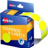 Telephones & Accessories | Avery Avery Removable Dispenser Labels 24Mm Round Fluoro Yellow Pack Of 350