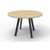 Office Furniture | RapidLine Rapidline Eternity Meeting Round Table 1200D X 730Mmh Oak Top Black Base