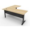 Office Furniture | RapidLine Rapidline Deluxe Rapid Span Corner Workstation 1800/1800W X 750D X 730Mmh Oak/Black