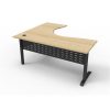 Office Furniture | RapidLine Rapidline Deluxe Rapid Span Corner Workstation 1800/1500W X 750D X 730Mmh Oak/Black