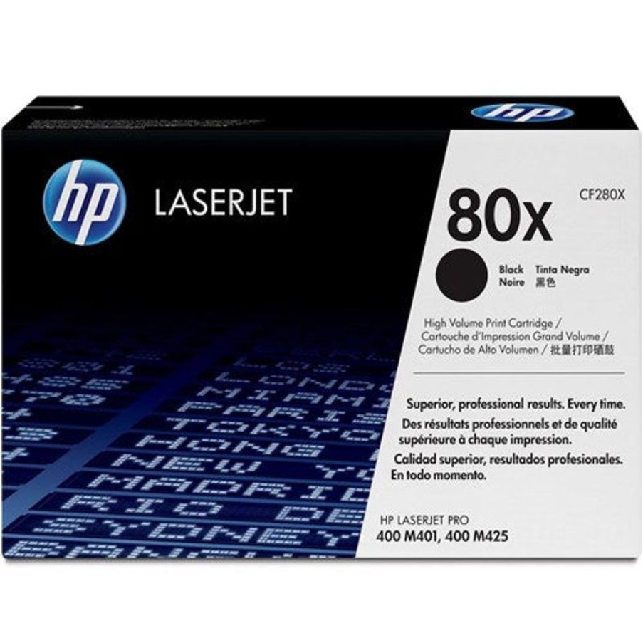 Toner | HP Hp 80X Laserjet Toner Cartridge High Yield Black Cf280X