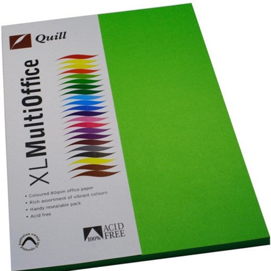 Telephones & Accessories | Quill Quill Colour Copy Paper A4 80Gsm Lime Pack Of 100