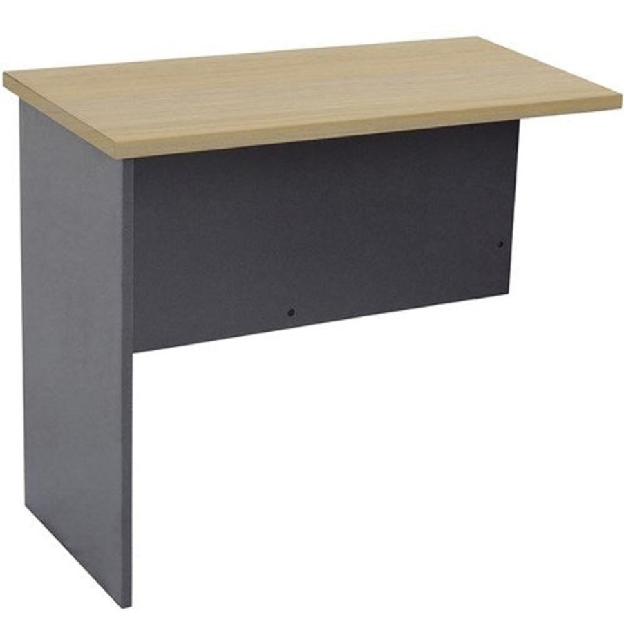 Office Furniture | RapidLine Rapidline Rapid Worker Desk Return 900W X 600D X 730Mmh Oak And Ironstone