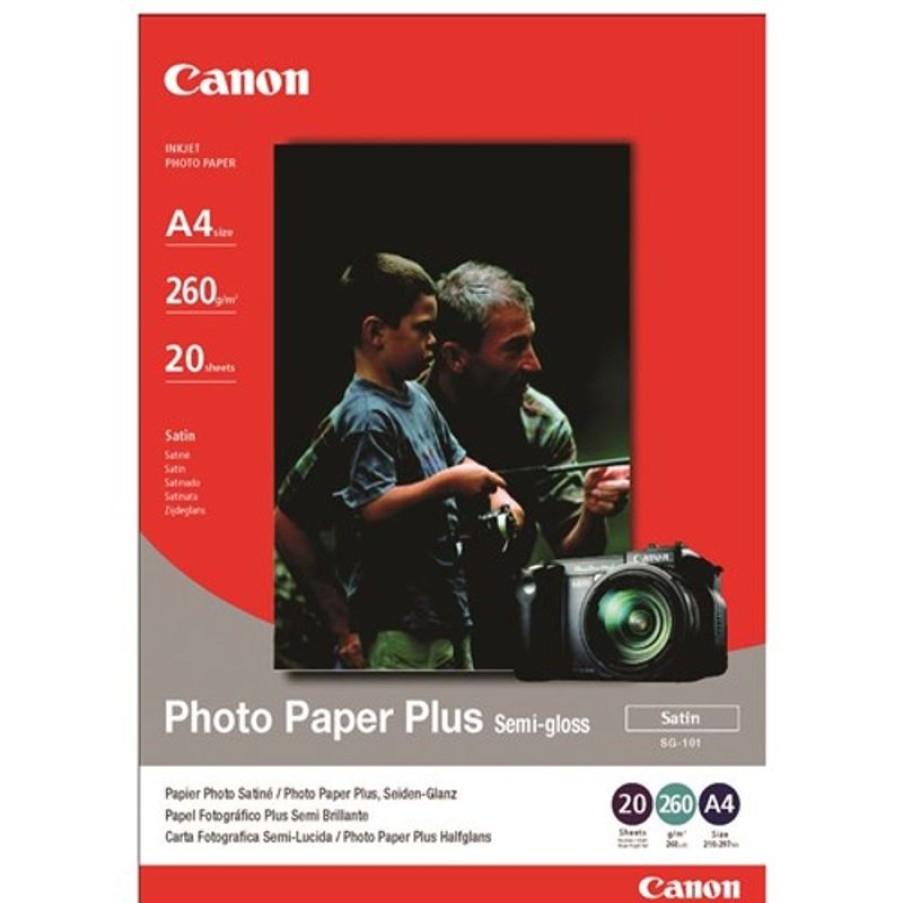 Telephones & Accessories | Canon Canon Sg201 A4 260Gsm Semi-Gloss Photo Paper Pack Of 20