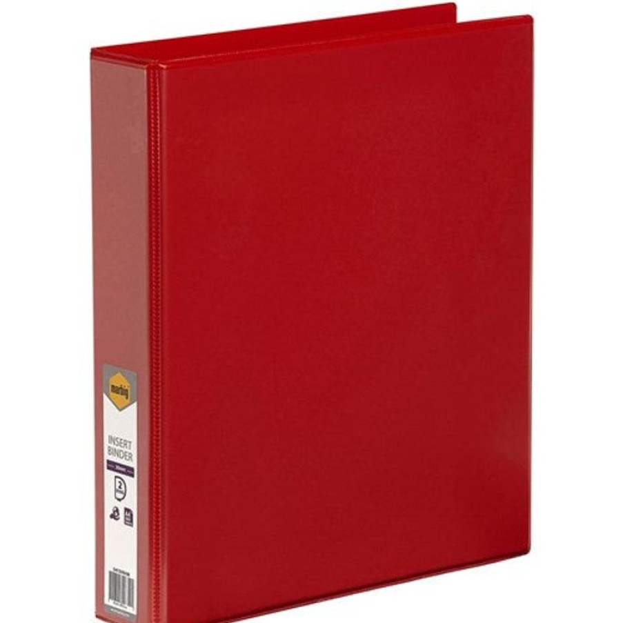 Binders & Folders | Marbig Marbig Clearview Insert Binder A4 2D Ring 38Mm Red