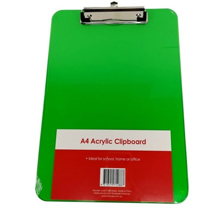 Binders & Folders | Stat Stat Clipboard A4 Acrylic Green