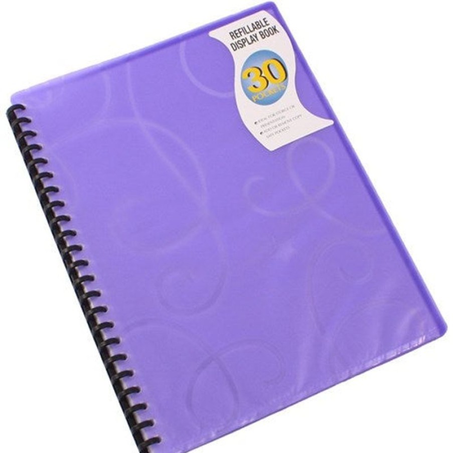 Telephones & Accessories | Bantex Bantex Display Book A4 Refillable 30 Pocket Jewel Lilac