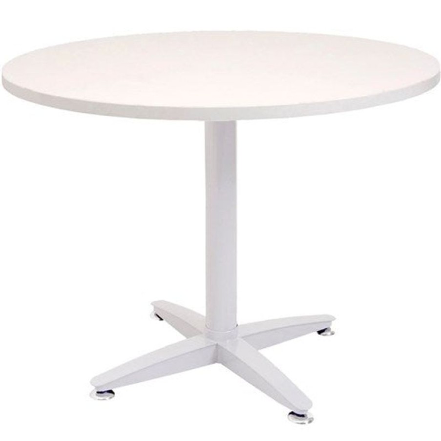 Office Furniture | RapidLine Rapidline 4 Star Round Table 900D X 730Mmh White Top White Base