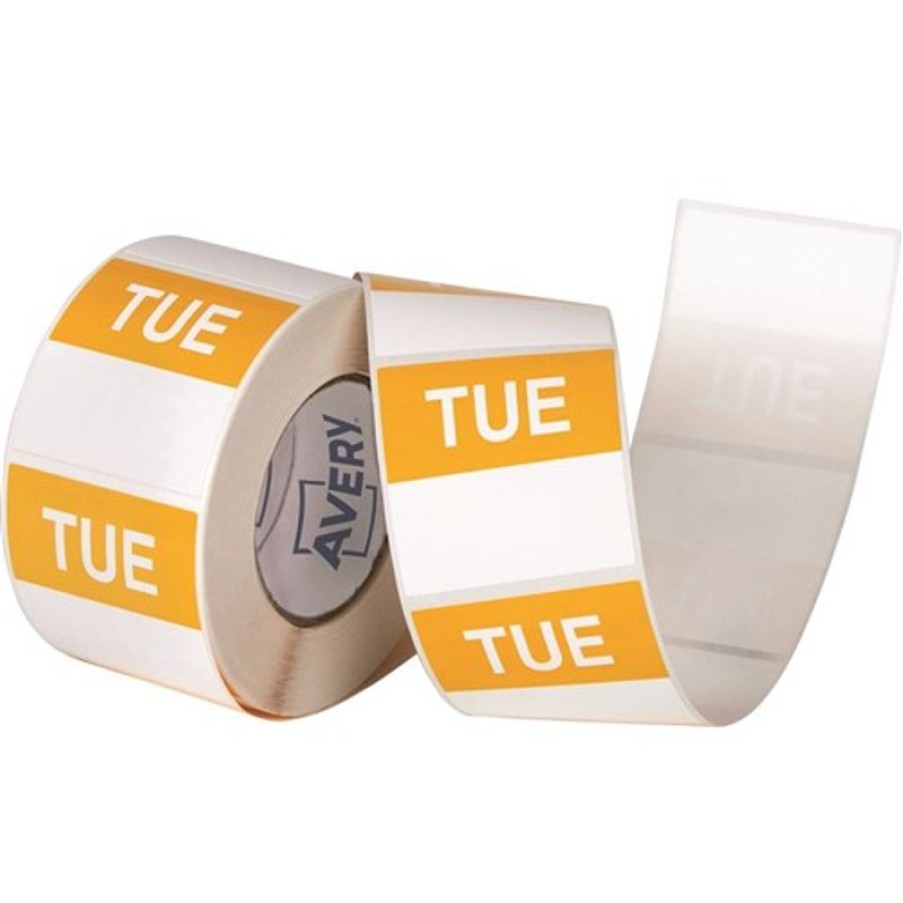 Telephones & Accessories | Avery Avery Food Rotation Square Label 40Mm Tuesday Yellow Roll Of 500