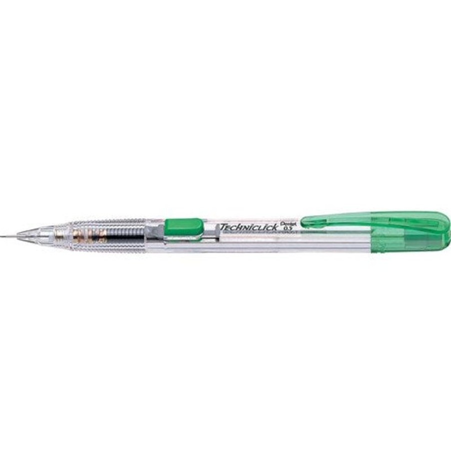 Pencils | Pentel Pentel Techniclick Mechanical Pencil Pd105T 0.5Mm Green Pack12