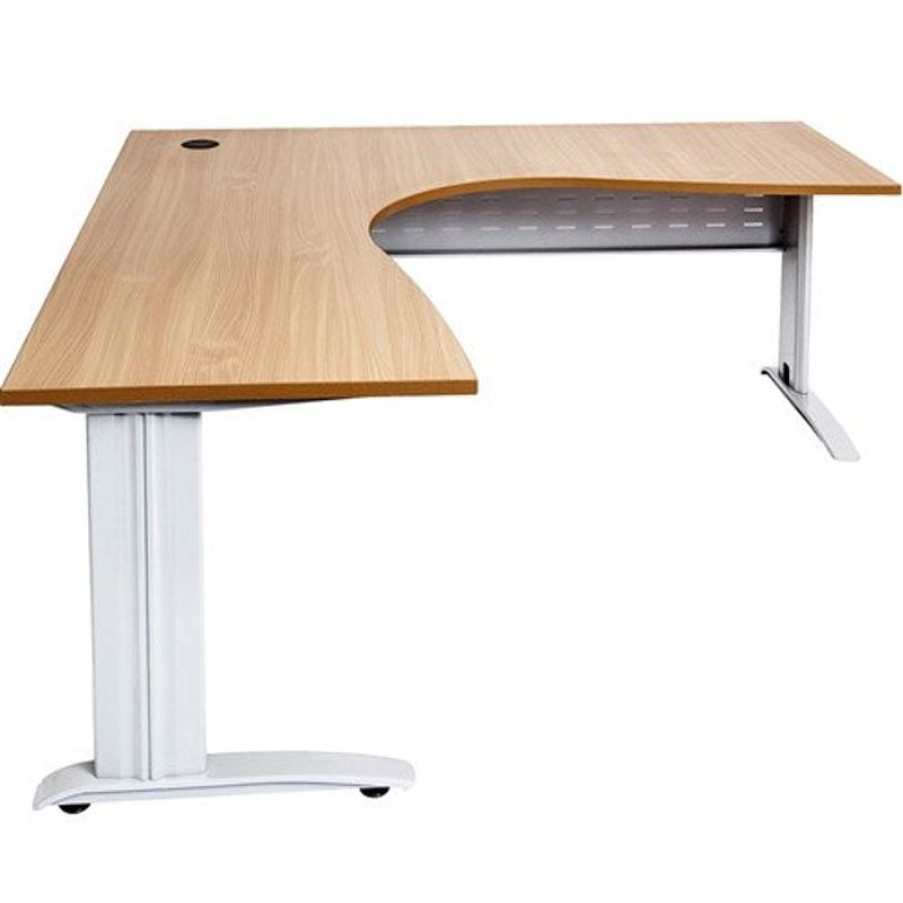 Office Furniture | RapidLine Rapidline Rapid Span Corner Workstation 1800/1200W X 700D X 730Mmh Beech/White