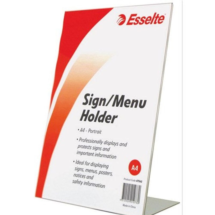 Brochure Holders | Esselte Esselte Sign/Menu Holder A4 Slanted Portrait