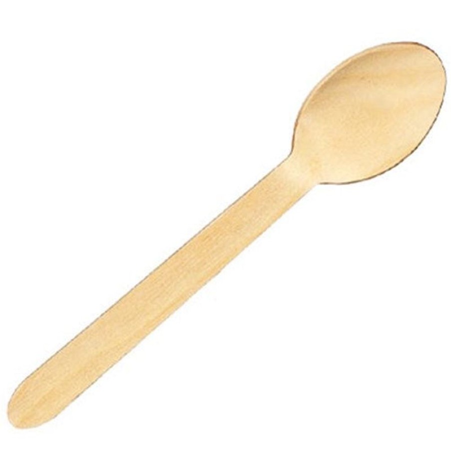 Cleaning & Safety/Kitchen | Earth Earth Recyclable Wooden Spoon 160Mm Pack Of 100