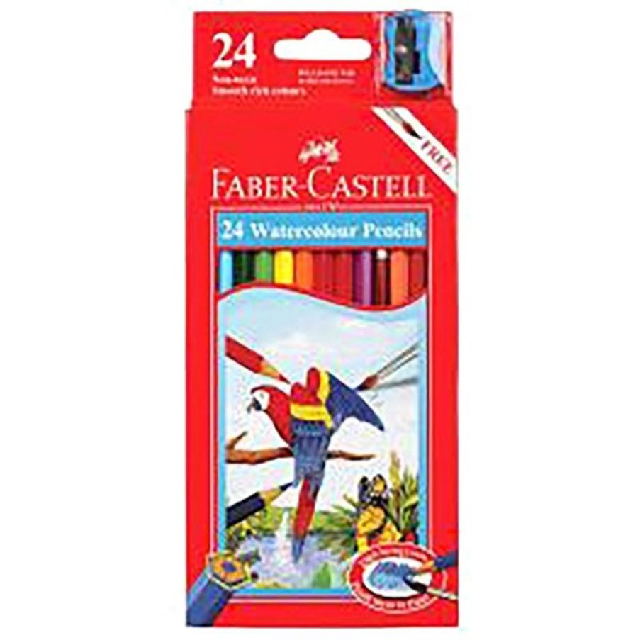 School Supplies/Art & Craft | Faber-Castell Faber-Castell Watercolour Pencils With Sharpener Assorted Pack Of 24