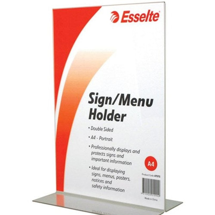 Brochure Holders | Esselte Esselte Sign/Menu Holder A4 Double Sided Portrait