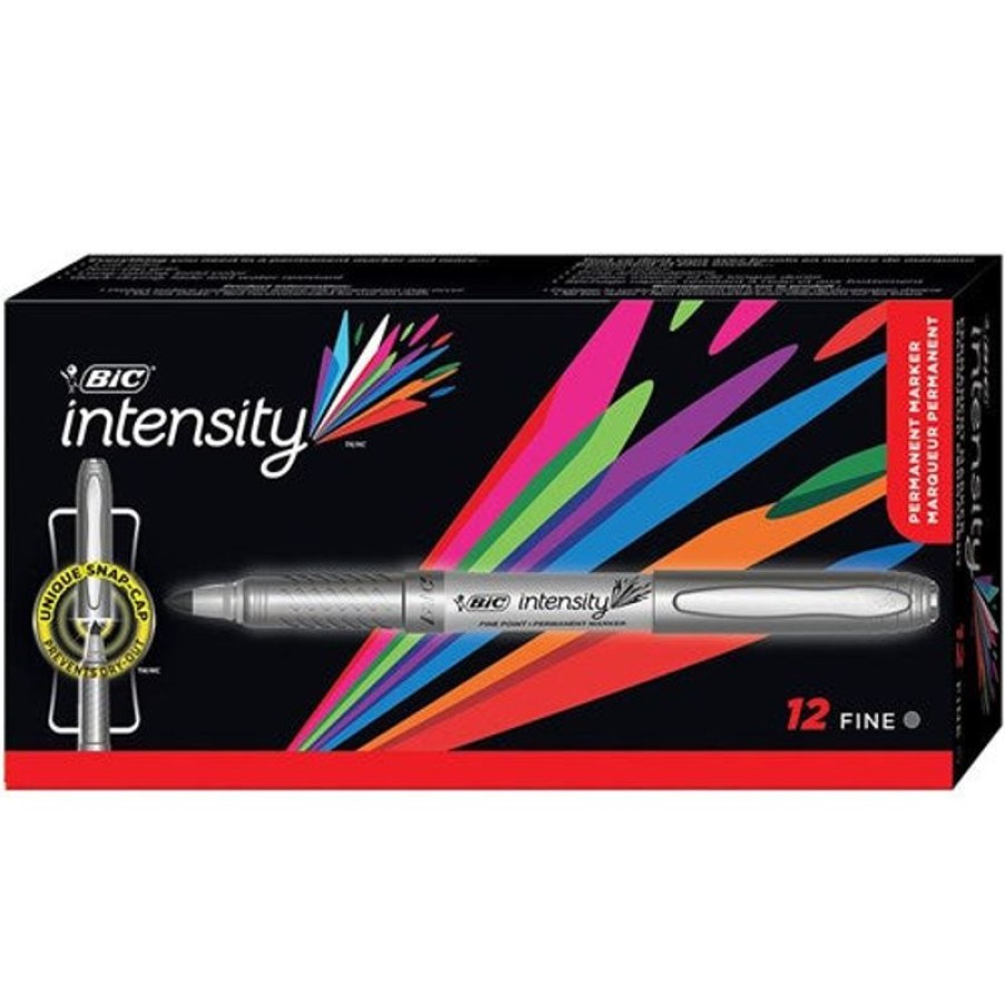 Telephones & Accessories | Bic Bic Intensity Permanent Marker Fine Metallic Silver Box 12