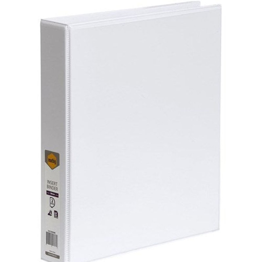 Binders & Folders | Marbig Marbig Clearview Insert Binder A4 2D Ring 38Mm White