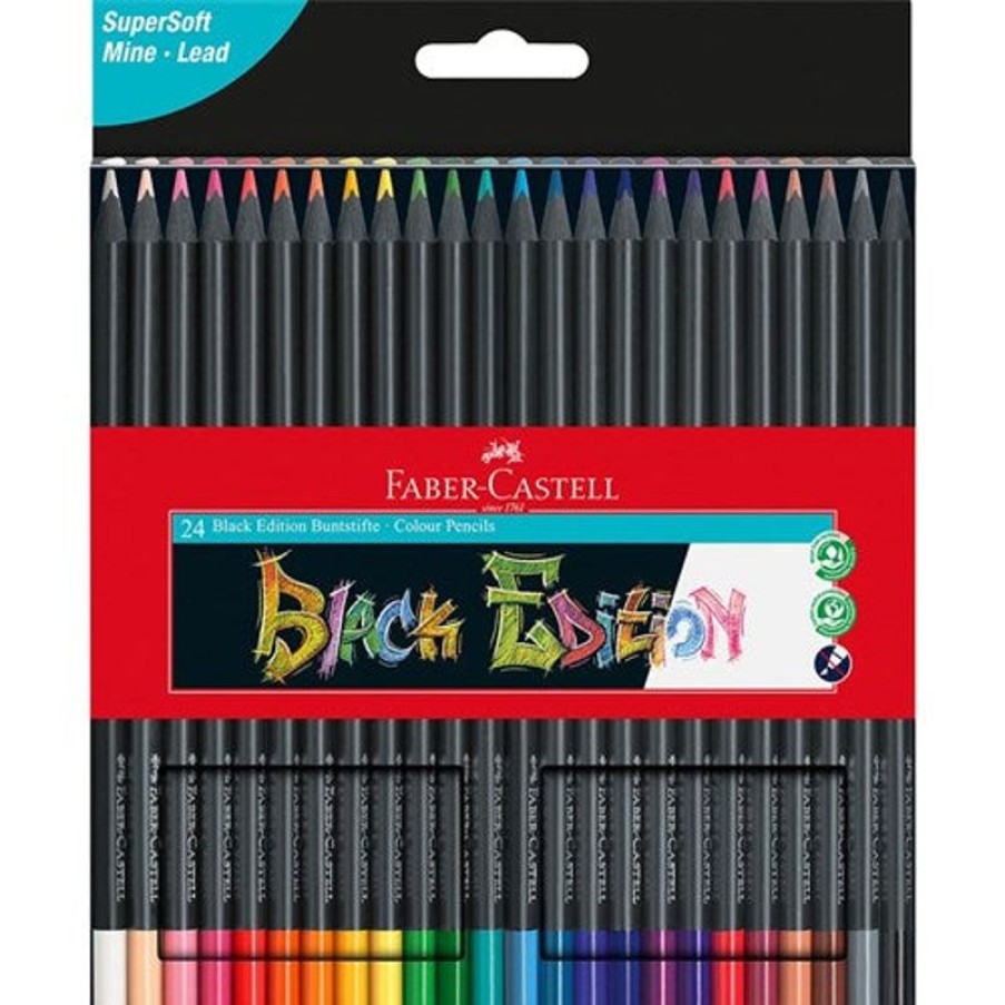 Pencils | Faber-Castell Faber Castell Black Edition Colouring Pencils Box Of 24