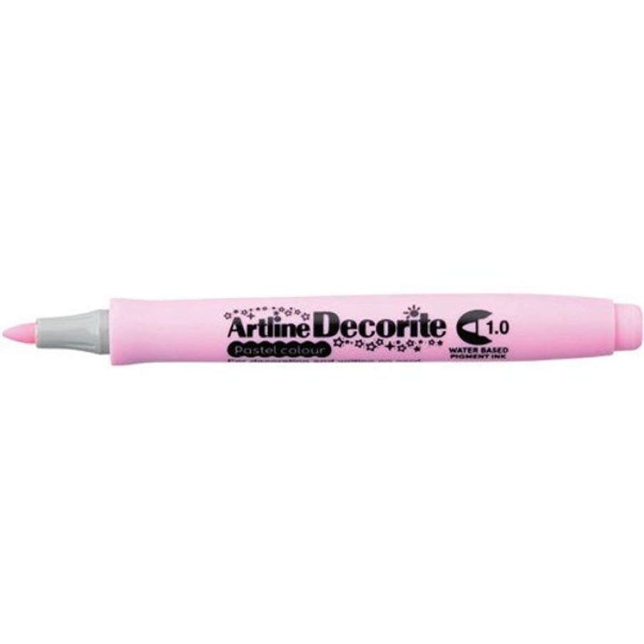 Telephones & Accessories | Artline Artline Decorite Pastel Markers Bullet 1.0Mm Pink Box Of 12