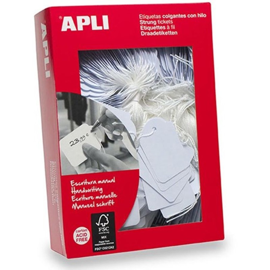 Telephones & Accessories | Apli Apli 391 Handwriting Strung Tickets 28X43Mm White Box Of 500