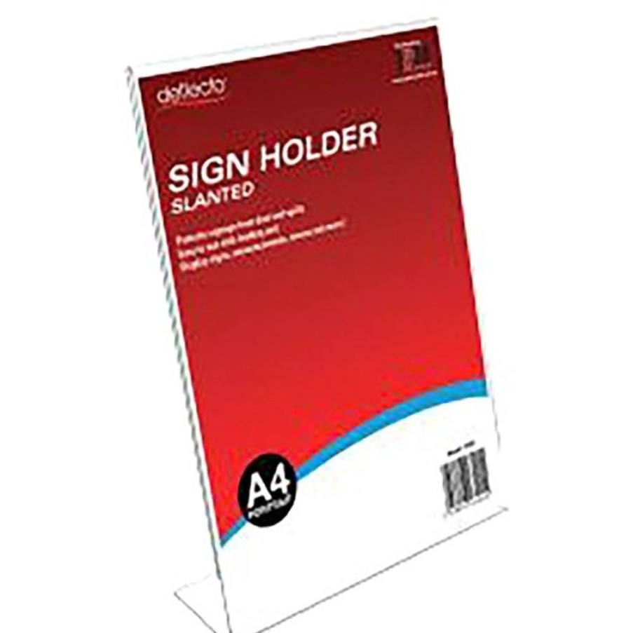 Brochure Holders | Deflecto Deflecto Sign Holder Slanted A4 Portrait