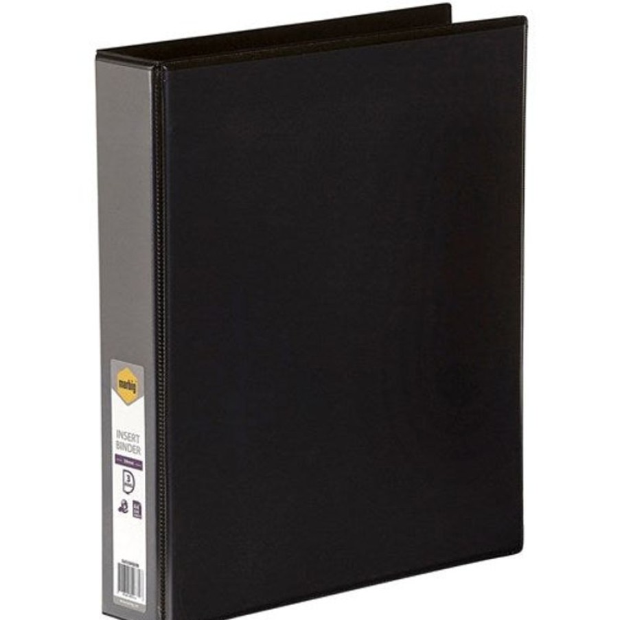 Binders & Folders | Marbig Marbig Clearview Insert Binder A4 3D Ring 38Mm Black