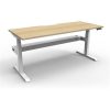 Office Furniture | RapidLine Rapidline Boost+ Single Sided Workstation + Cable Tray 1500W X 750D X 1270Mmh Oak/White