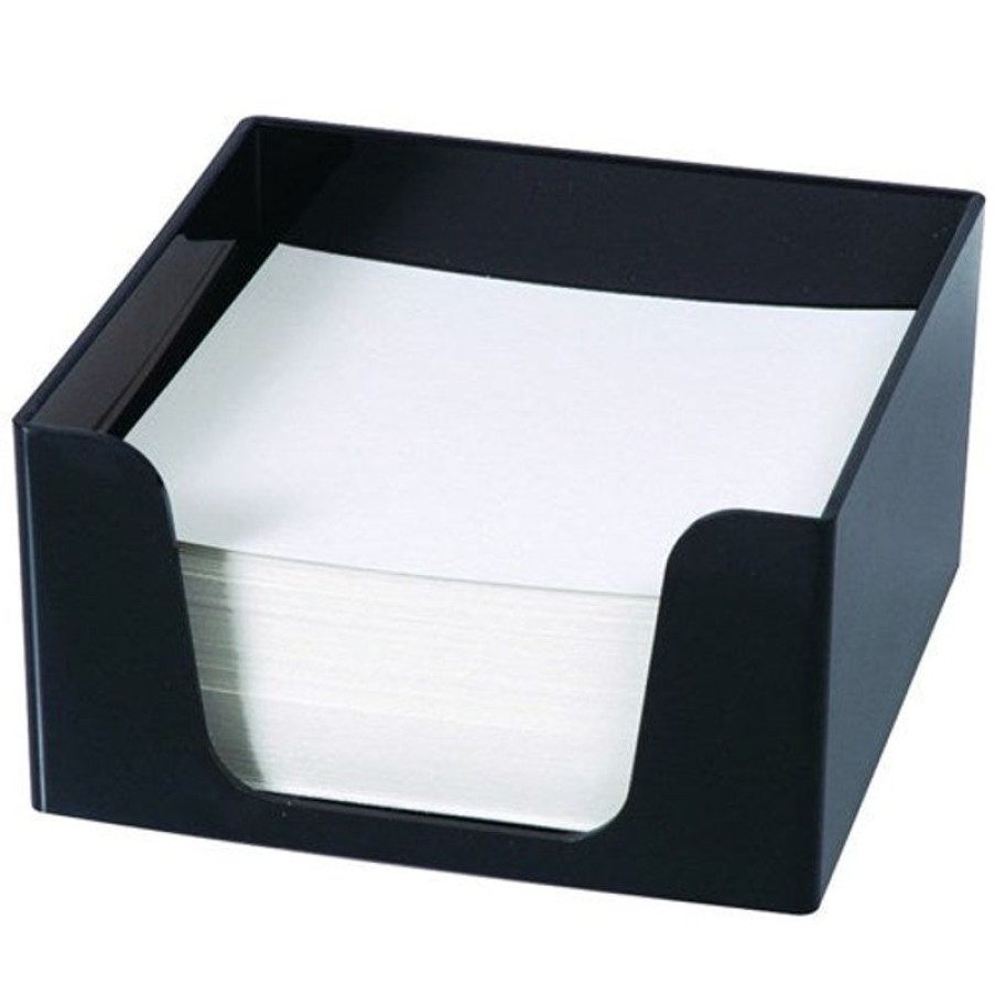 Desk Top Accessories | Esselte Esselte Sws Memo Cube With 500 Blank Sheets Black