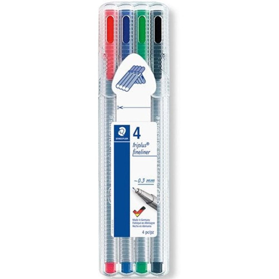 Pens | Staedtler Staedtler 334 Triplus Fineliners 0.3Mm Assorted Wallet Of 4