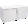 Office Furniture | RapidLine Rapidline Mobile Caddy Left Hand Tambour Door 1050W X 500D X 615Mmh White