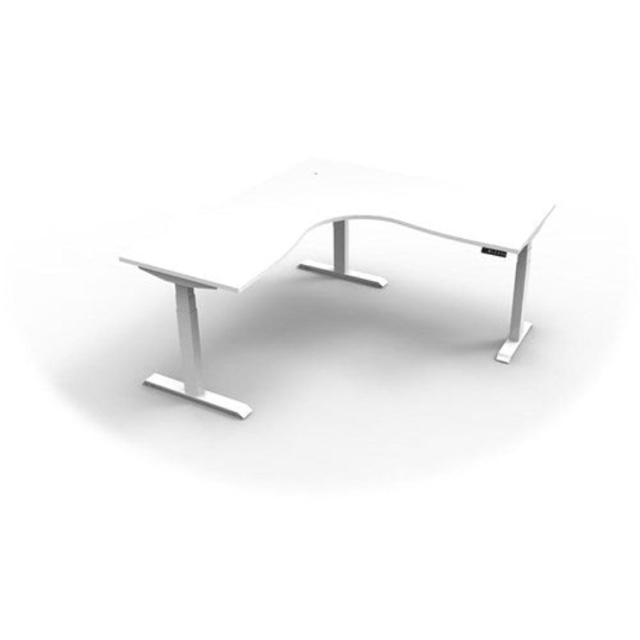 Office Furniture | RapidLine Rapidline Boost+ Corner Workstation 1500/1500W X 750D X 1270Mmh White / White