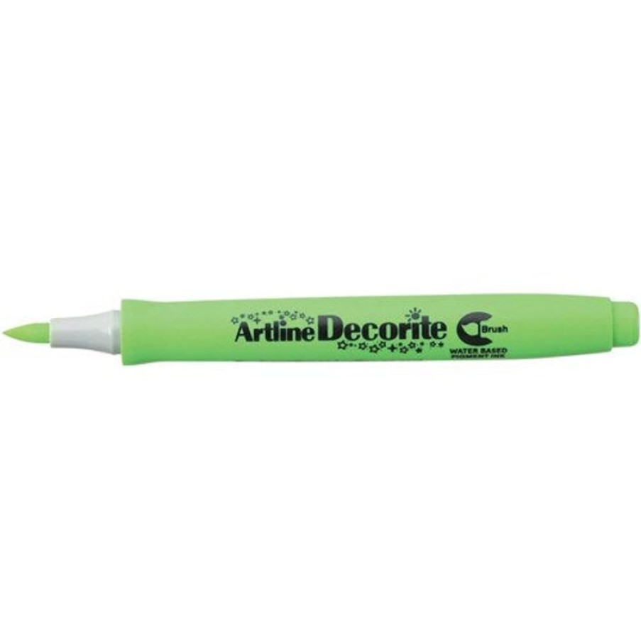 Telephones & Accessories | Artline Artline Decorite Standard Markers Brush Nib Yellow Green Box Of 12