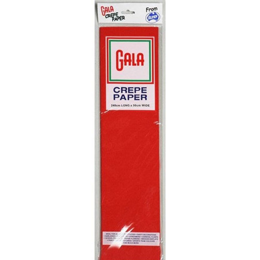 Telephones & Accessories | Alpen Alpen Gala Crepe Paper 240X50Cm Scarlet Pack Of 12