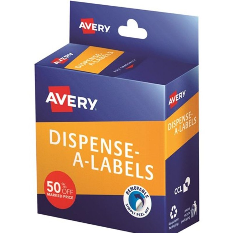 Telephones & Accessories | Avery Avery Dispenser Label 24Mm 50% Off Marked Red Pack Of 300 Box5