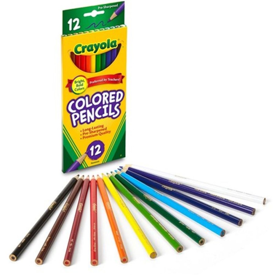 Telephones & Accessories | Crayola Crayola Coloured Pencils Full Size Regular Assorted Pack Of 12