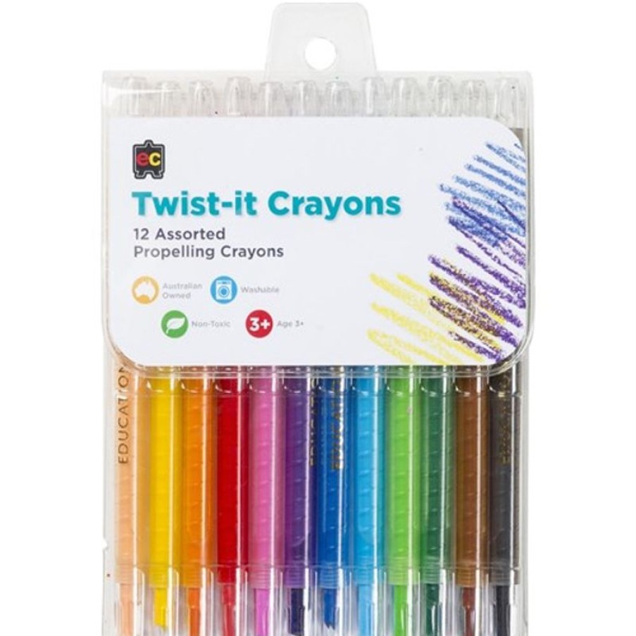 School Supplies/Art & Craft | EC Ec Twist It Propelling Crayons Assorted Pack Of 12