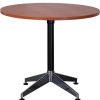 Office Furniture | RapidLine Rapidline Typhoon Round Table 1200D X 730Mmh Cherry Top Black Base