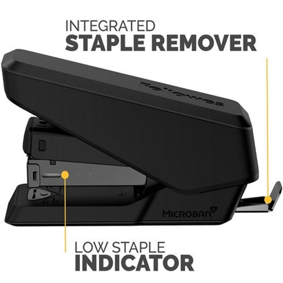 Staplers | Fellowes Fellowes Lx840 Easypress Stapler Half Strip Black