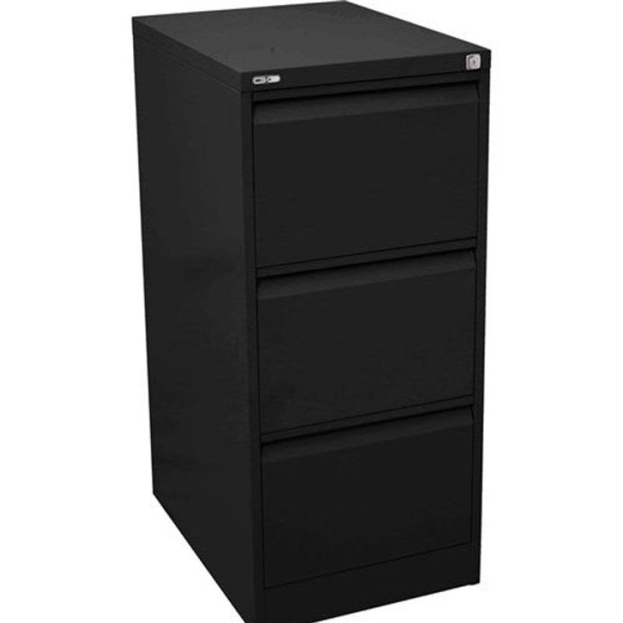 Storage | GO Rapidline Go Vertical Filing Cabinet 3 Drawer 460W X 620D X 1016Mmh Black Ripple