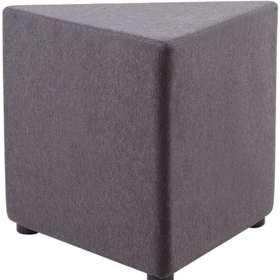 Chairs & Accessories | RapidLine Rapidline Mars Upholstered Triangle Ottoman Charcoal