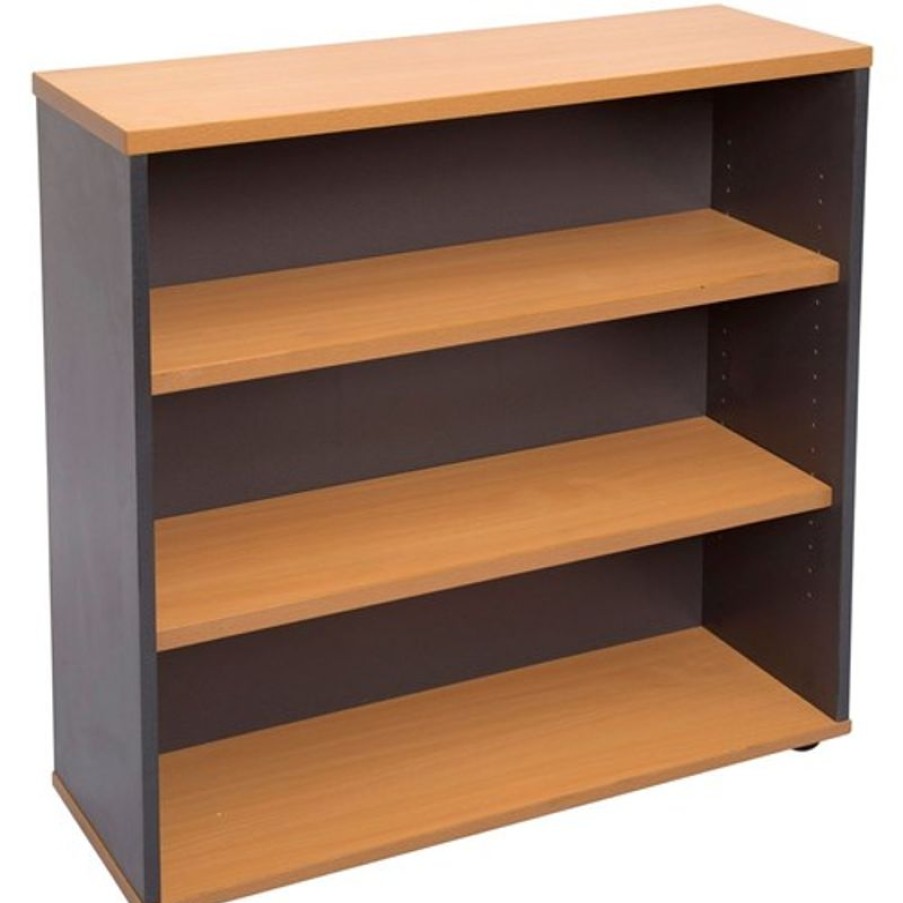 Storage | RapidLine Rapidline Rapid Worker Bookcase 2 Shelves 900W X 315D X 900Mmh Beech And Ironstone