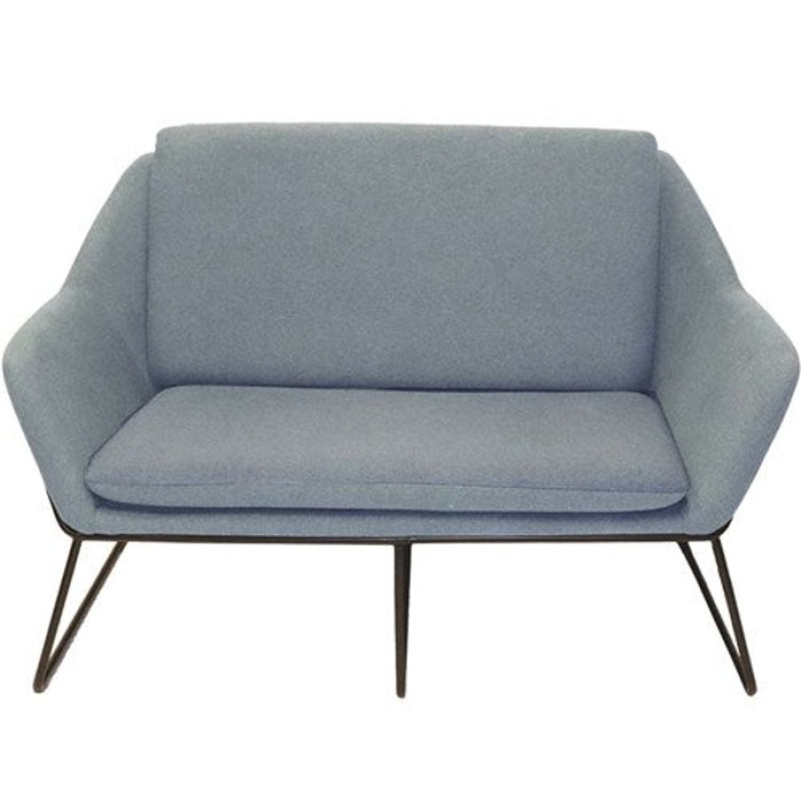 Office Furniture | RapidLine Rapidline Cardinal Lounge Chair 2 Seater 1335W X 690D X 890Mmh Light Blue