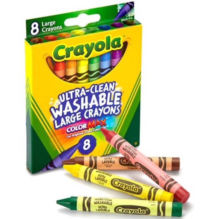 Telephones & Accessories | Crayola Crayola Crayons Large Washable 101X11Mm Assorted Pack Of 8