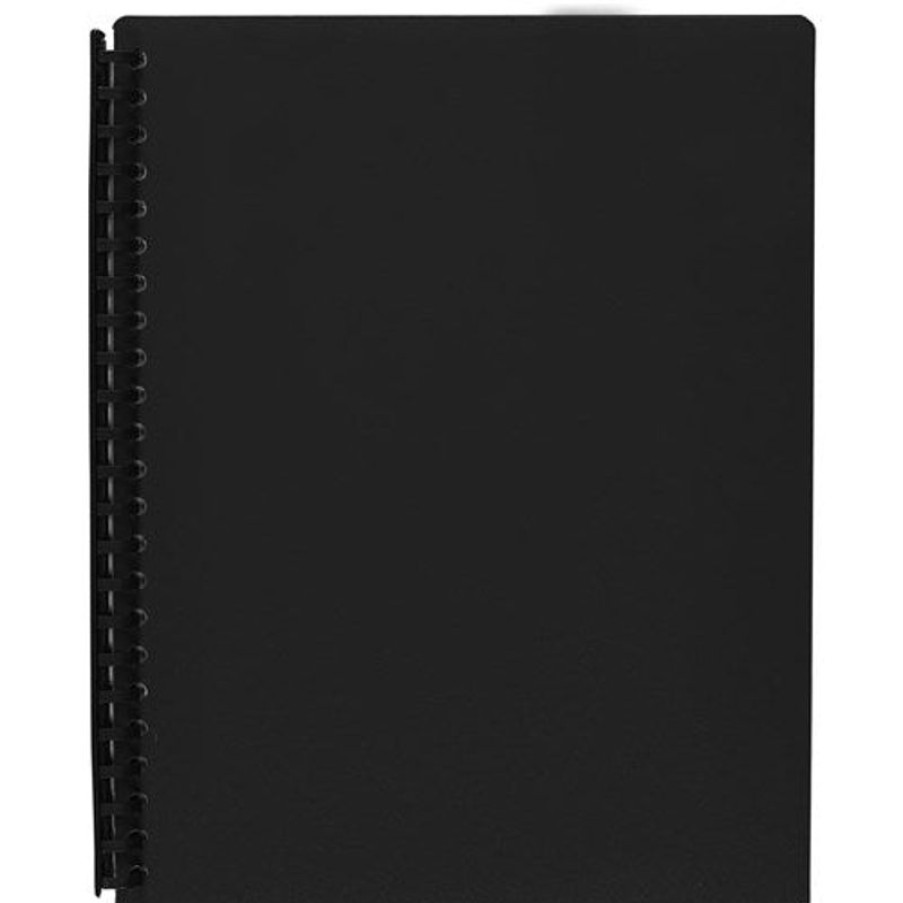 Binders & Folders | Marbig Marbig Display Book A4 Refillable 20 Pocket Black