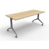 Office Furniture | RapidLine Rapidline Flip Top Table 1800W X 900D X 730Mmh Oak Top Silver Frame