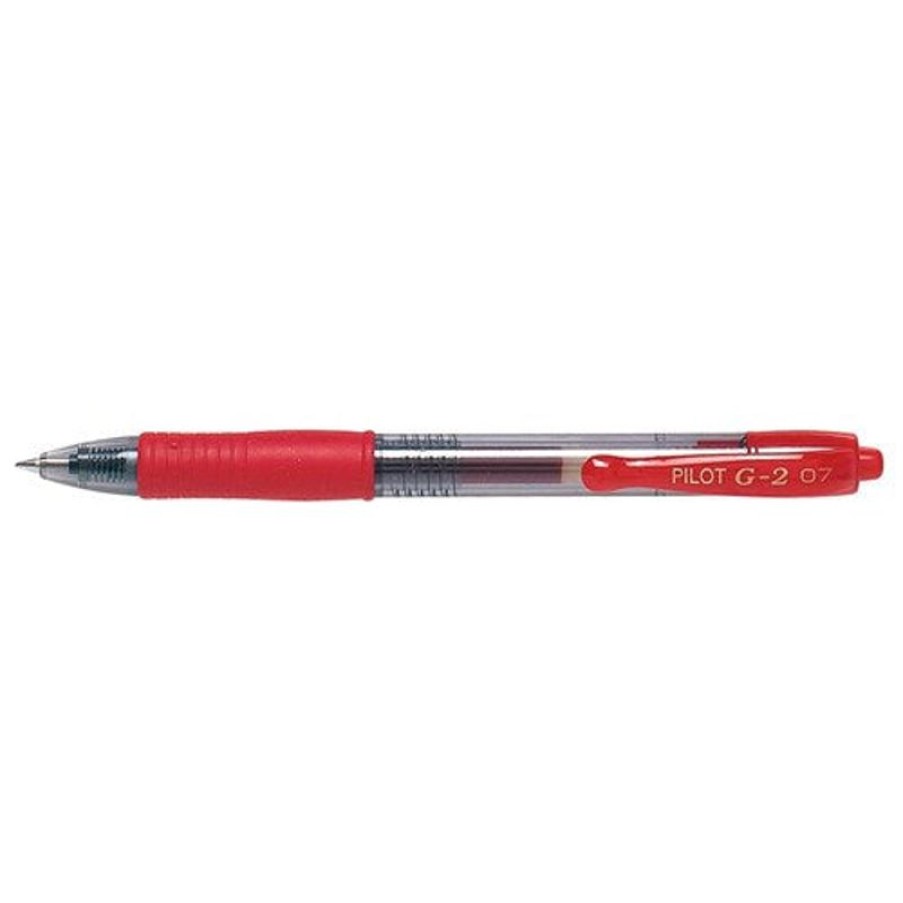 Pens | Pilot Pilot G2 Gel Ink Pen Retractable Fine 0.7Mm Red Box12