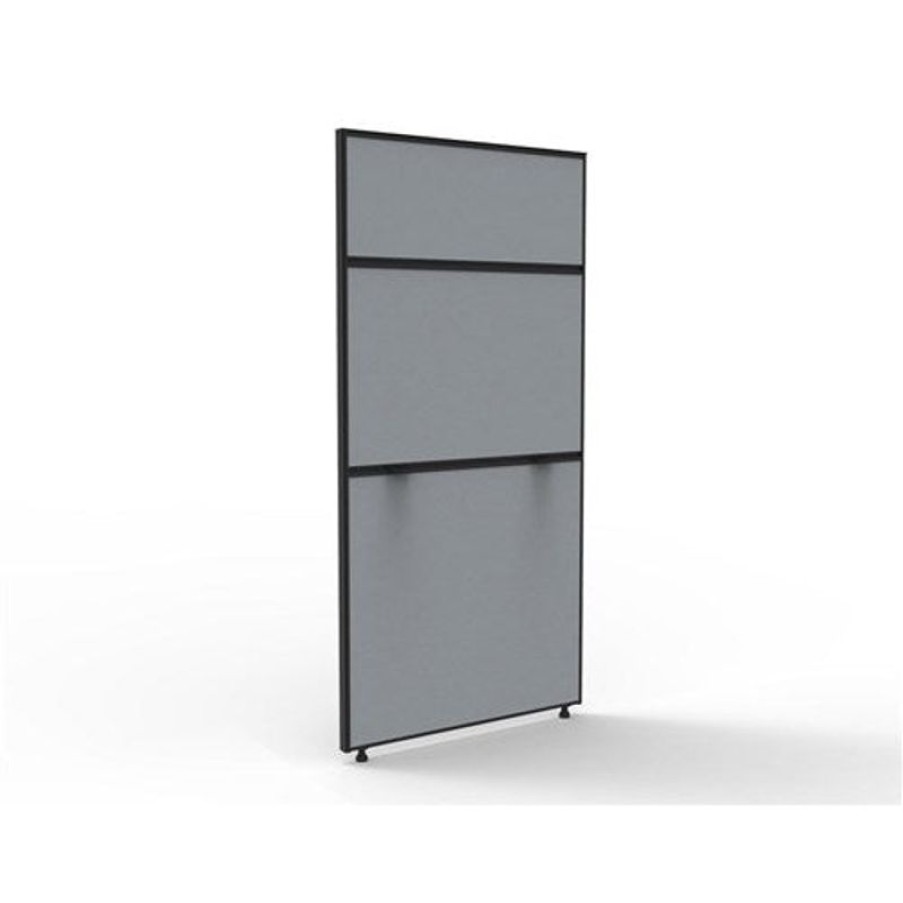 Office Furniture | RapidLine Rapidline Shush30+ Screen 750W X 30D X 1500Mmh Black Frame Grey Pinnable Fabric