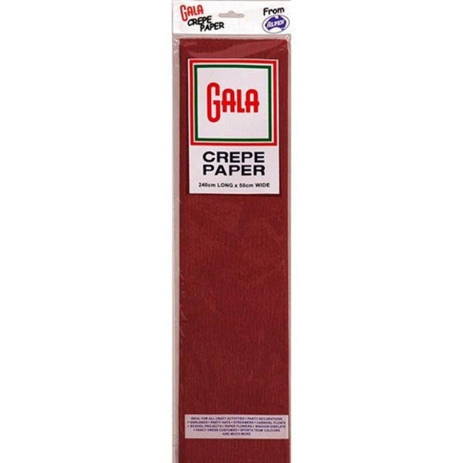 Telephones & Accessories | Alpen Alpen Gala Crepe Paper 240X50Cm Maroon Pack Of 12