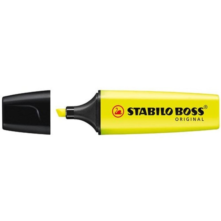 Markers & Highlighters | Stabilo Stabilo Boss 70/24 Highlighter Chisel 2-5Mm Yellow Pack10