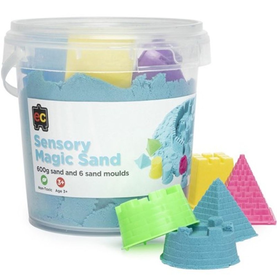 School Supplies/Art & Craft | EC Ec Sensory Magic Sand With Moulds 600G Tub Blue